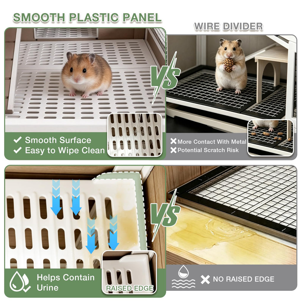 Wooden Two-Story Small Animals Cage with Pull Out Tray O931