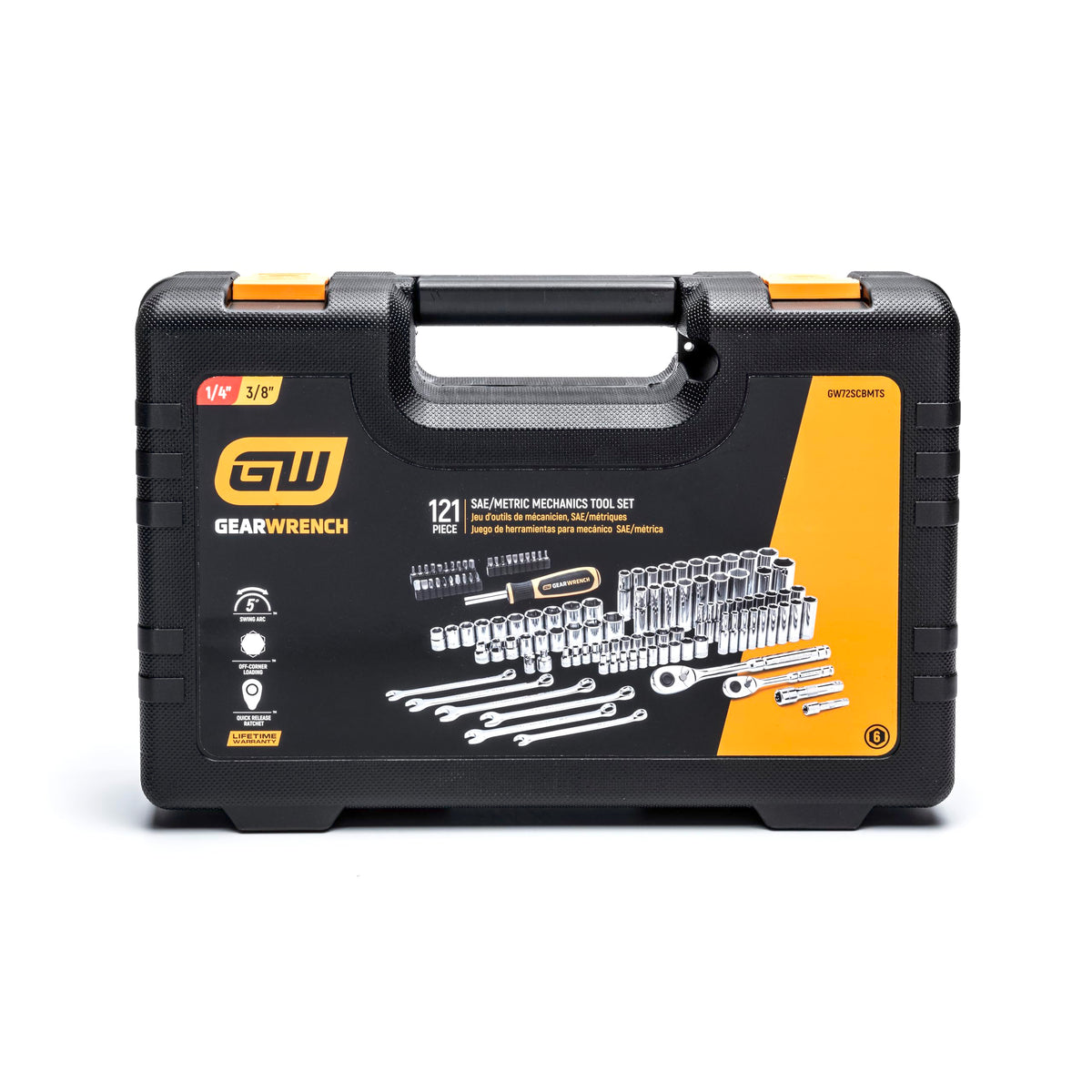 121 Piece SAE/Metric Mechanics Hand Tool Set W30374