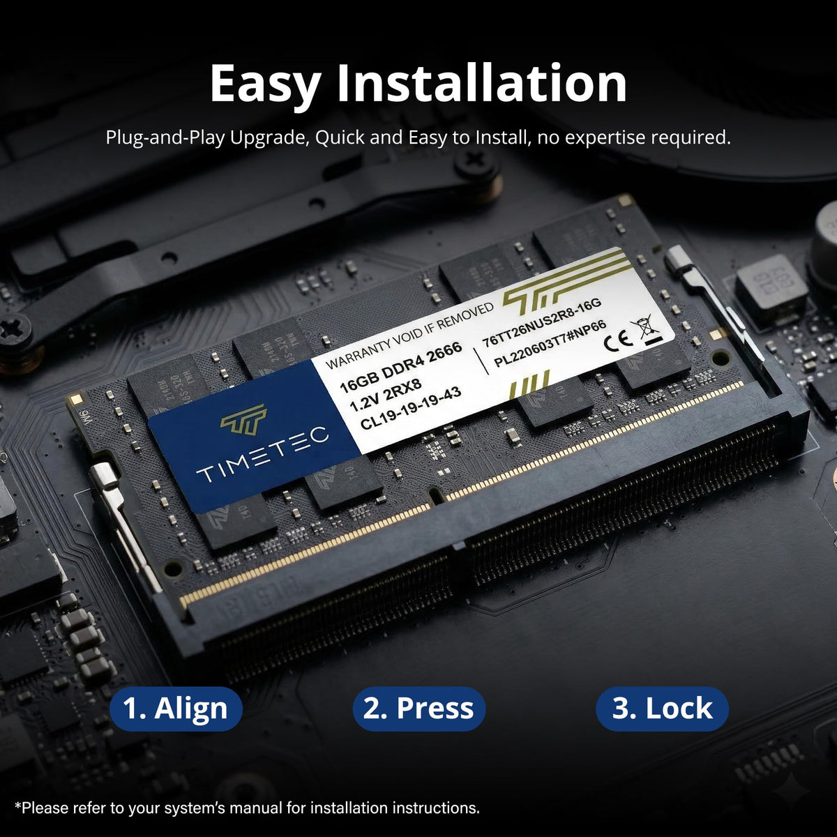 32GB Kit DDR4 2666MHz SODIMM Laptop RAM N509629