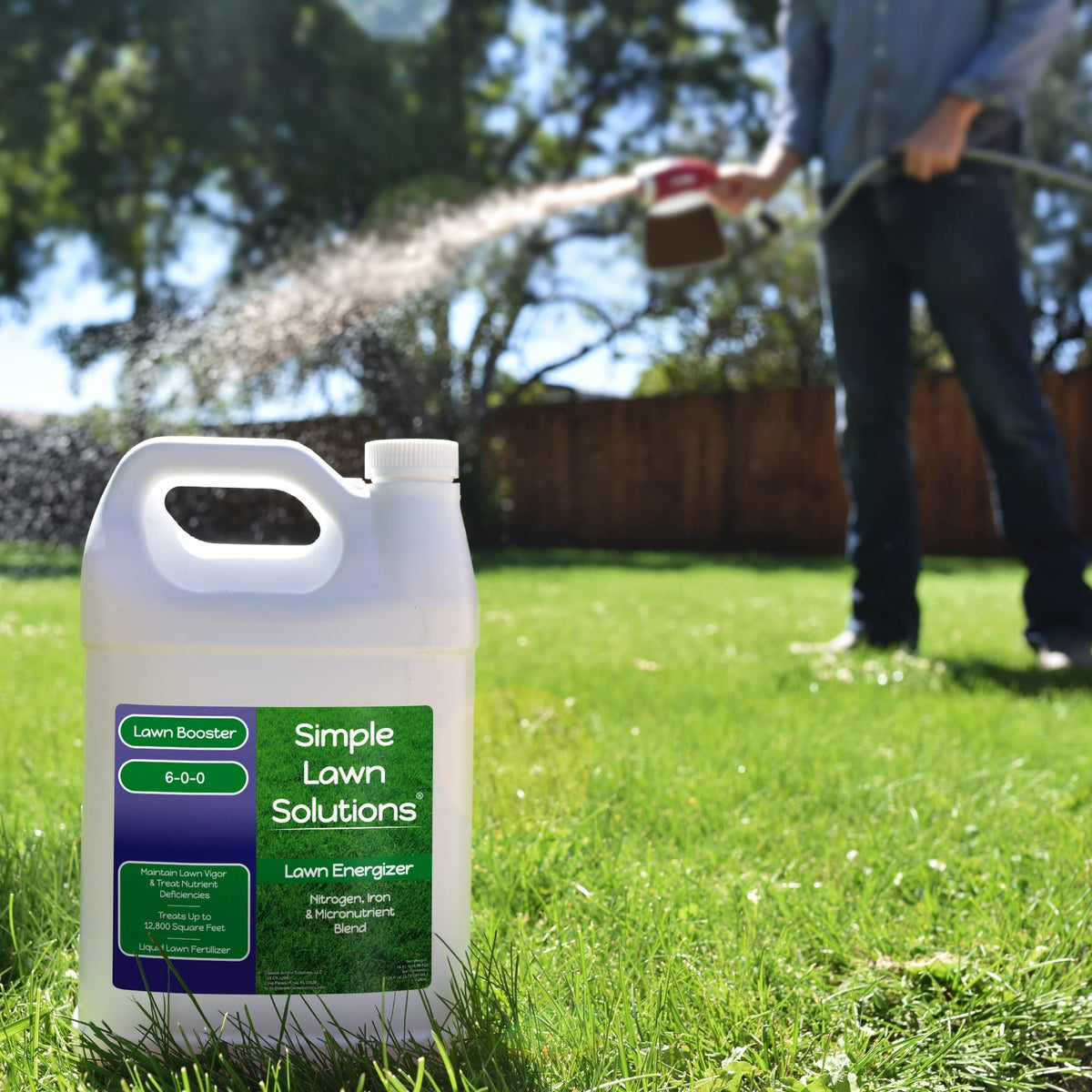 Commercial Grade Liquid Grass Fertilizer with Nitrogen, Iron, Micronutrients 1 Gallon R296855