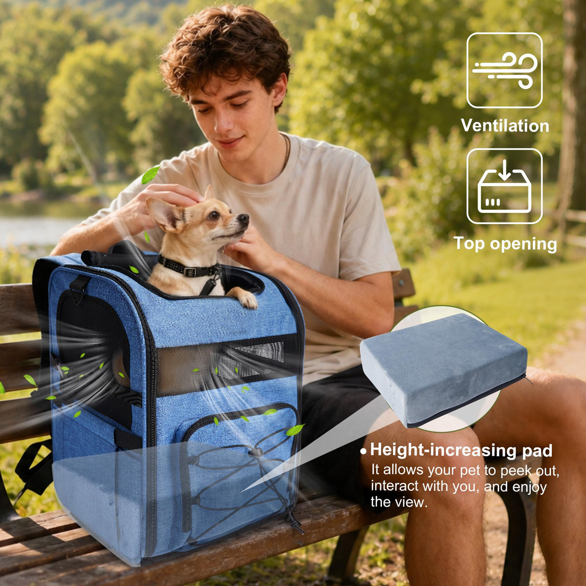 Blue Pet Carrier Backpack R671245