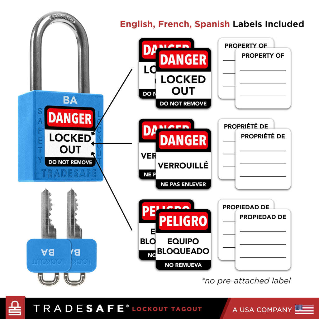 10 Blue Keyed Alike Locks T45589