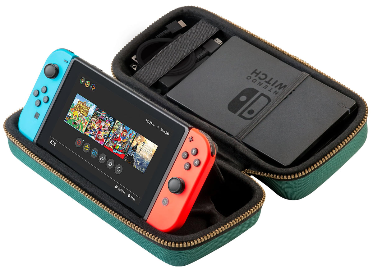 Green System Case for Nintendo Switch or OLED V894259