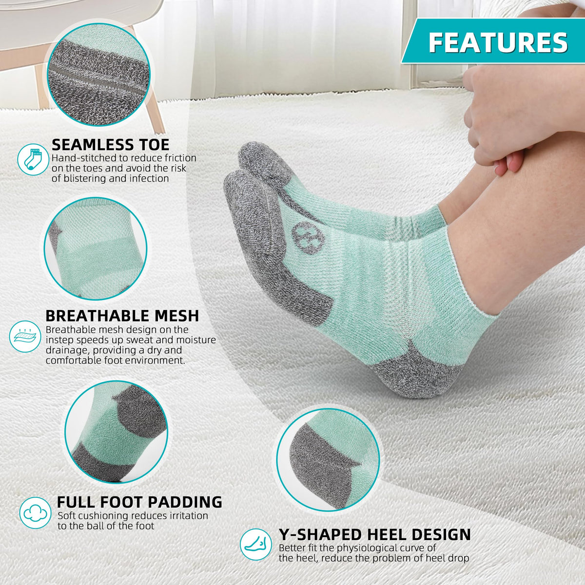 Diabetic Socks for Men, 10 Pairs Ankle & Low Cut Size 9-15 C964118