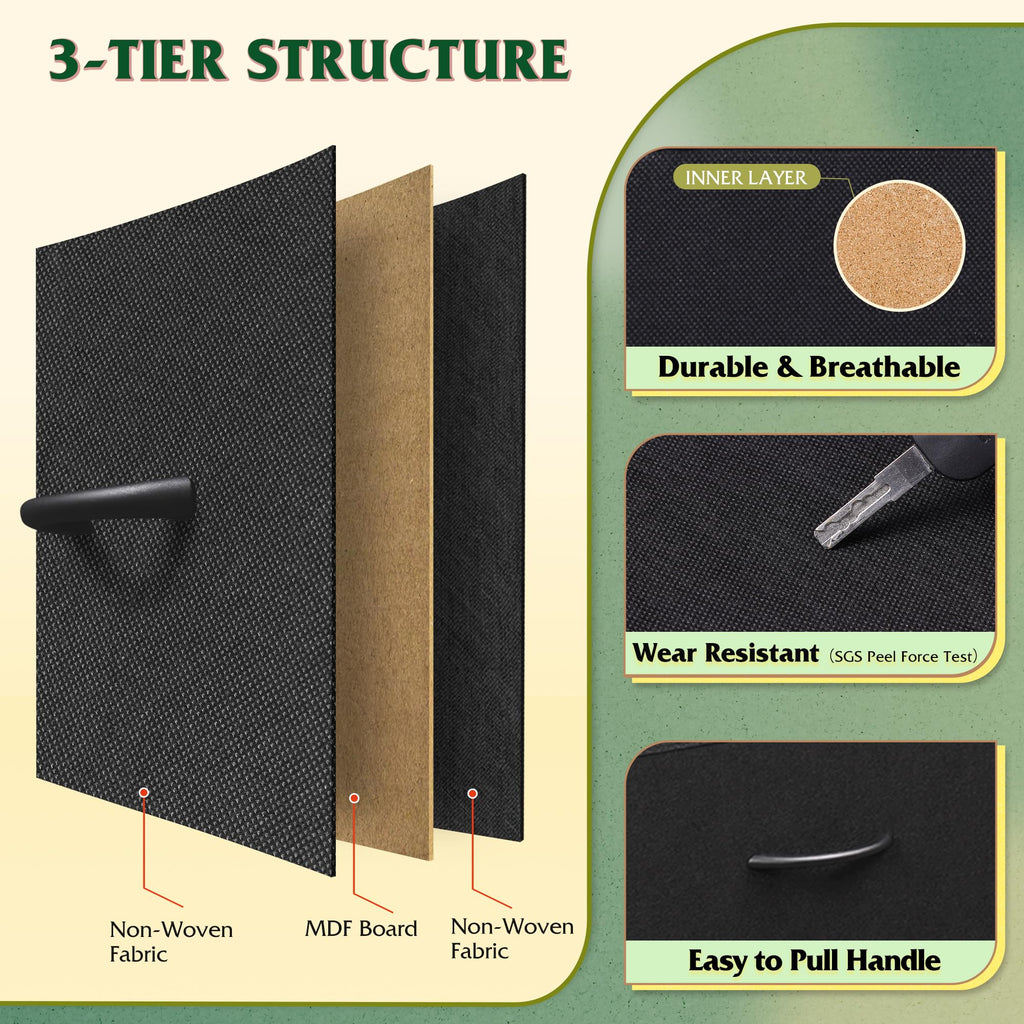 Black 5 Drawer Fabric Dresser O539644