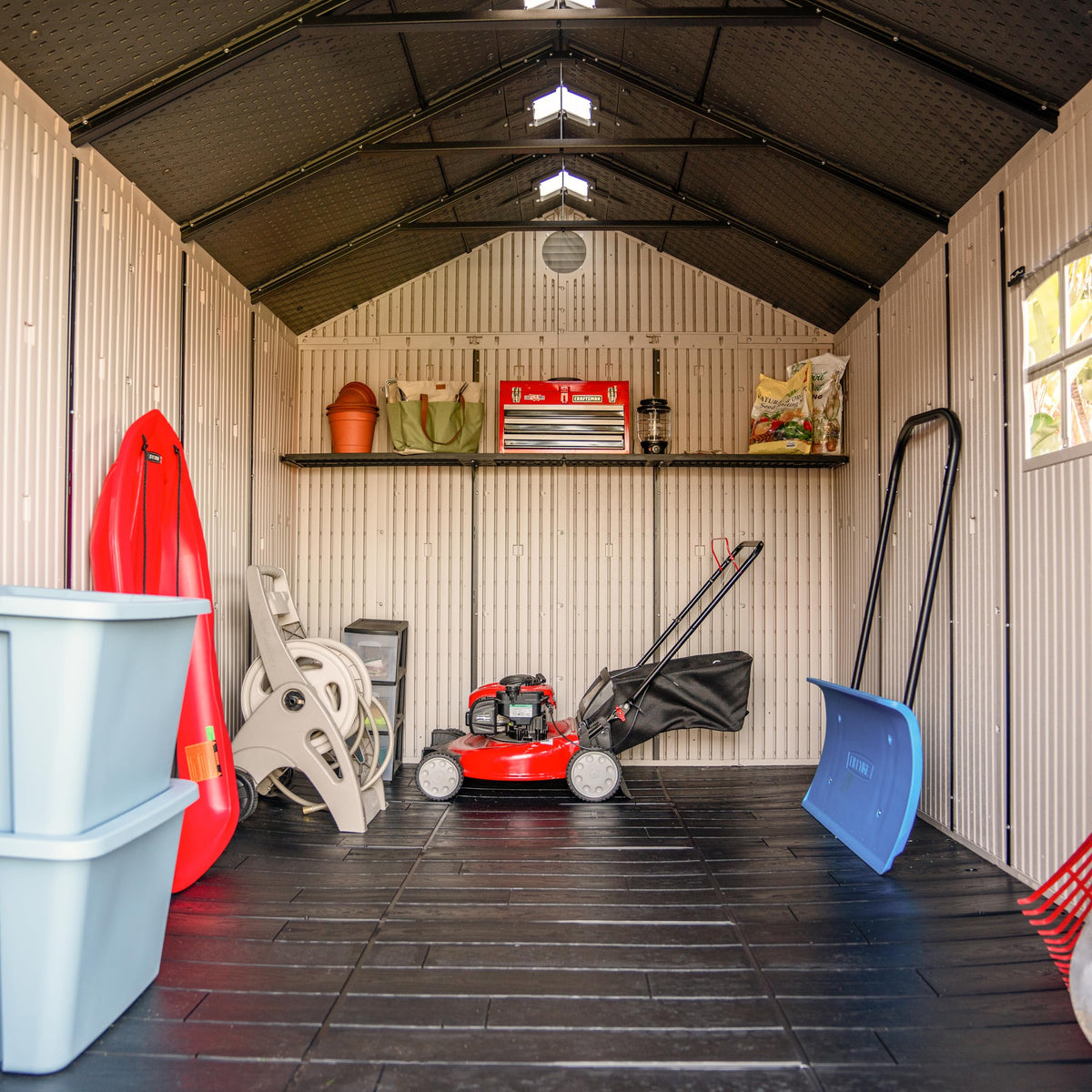 8x15 Ft Desert Sand Resin Outdoor Storage Shed C794485