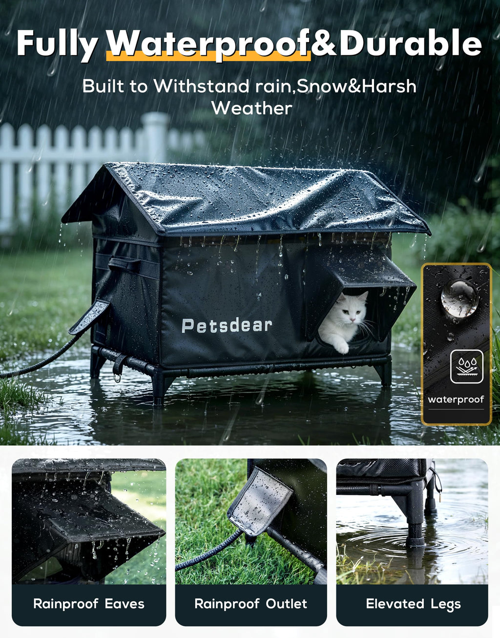 Heated Outdoor Cat House Y83805