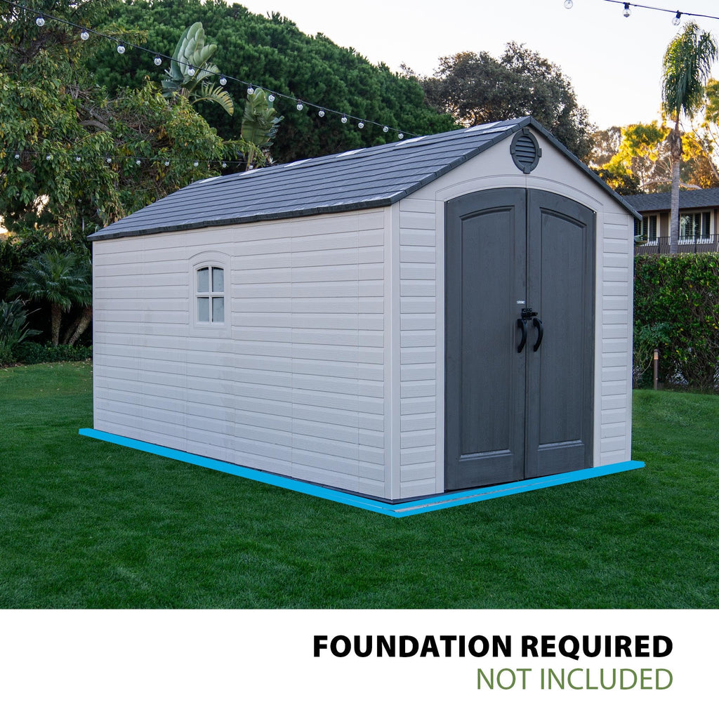 8x15 Ft Desert Sand Resin Outdoor Storage Shed C794485